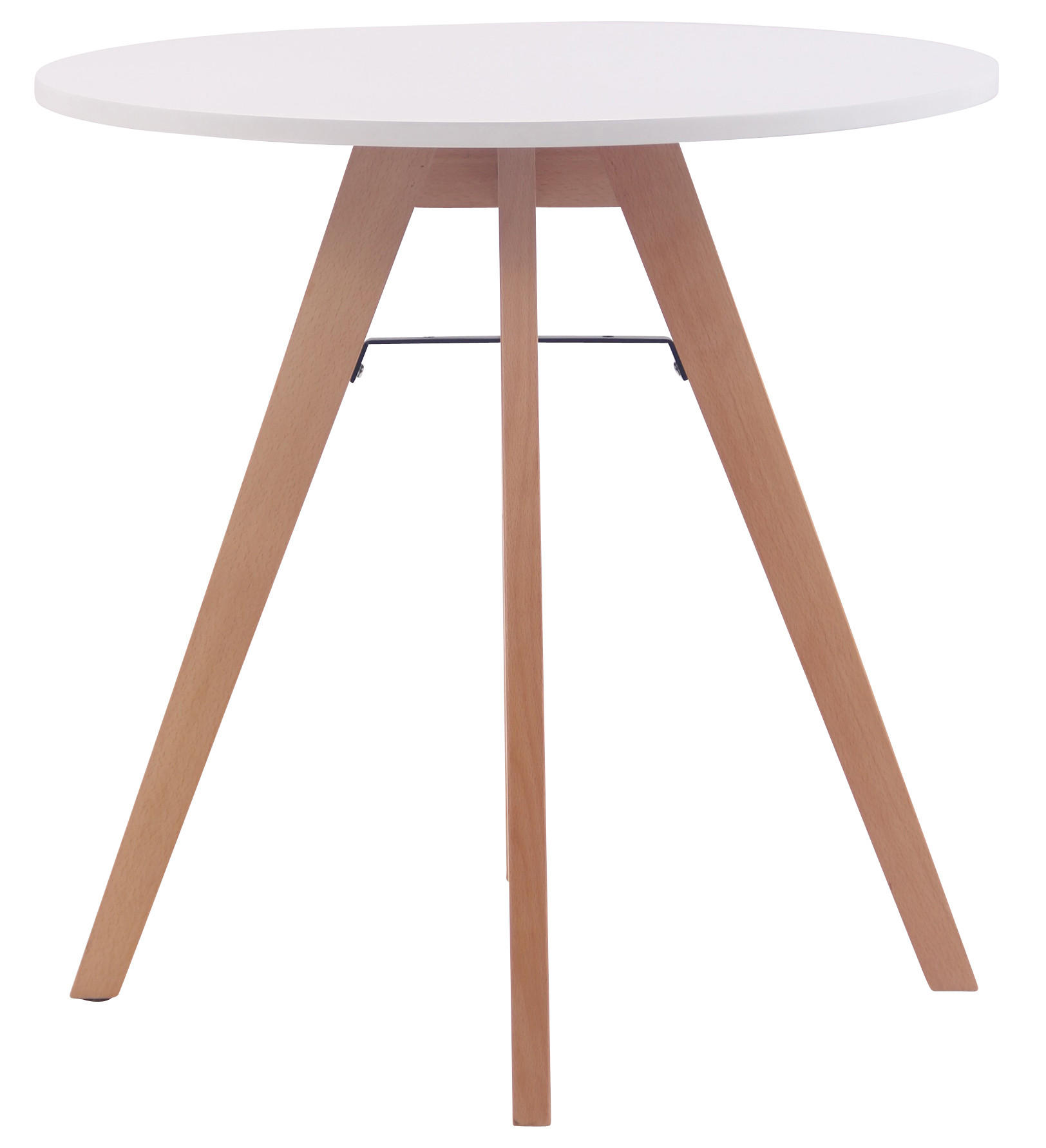 ESSTISCH Elias rund 75x75x75cm Holz Weiß Küchentisch - Weiß, Holz (75/75/75cm) - DELUKE