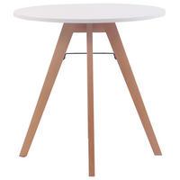 ESSTISCH Elias rund 75x75x75cm Holz Weiß Küchentisch - Weiß, Holz (75/75/75cm) - DELUKE