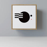 SIDEBOARD BLACK AND WHITE COMBINATION, Eichefarben, 57,5x42x57,5 cm, Ohne Füße - Eichefarben/Multicolor, Holzwerkstoff (57.5/57.5/42cm) - SpaceRebels