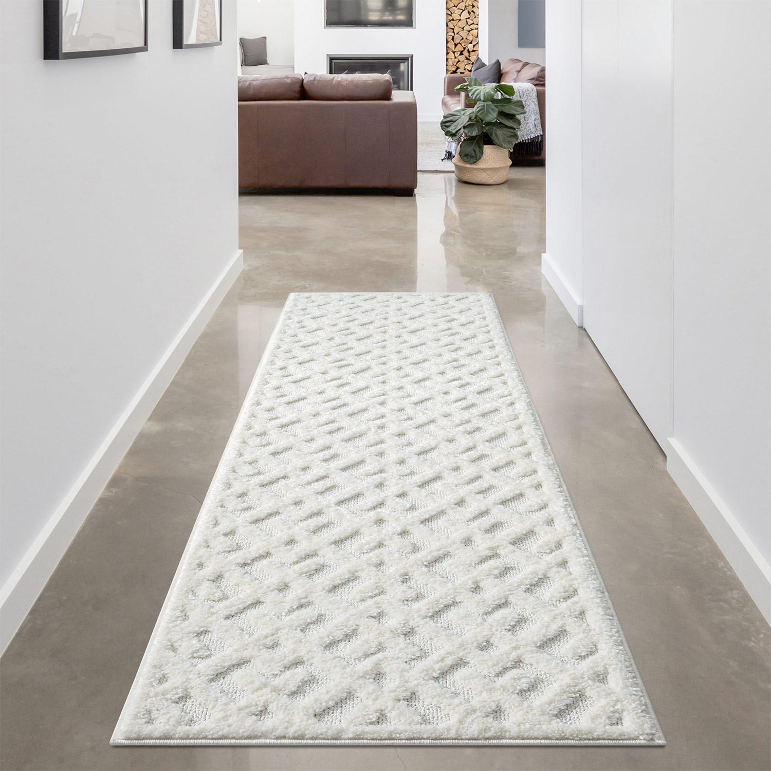 HOCHFLOR-TEPPICH Focus 737 Creme 80x300 cm - Creme, Textil (80/300cm) - carpet city