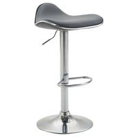 BARHOCKER Shangrila, Gestell Metall in Chromoptik, Kunstleder Grau - Chromfarben/Grau, Kunststoff/Textil (45/91/45cm) - TPFLiving