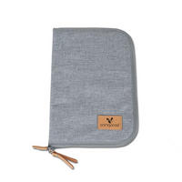 WICKELTASCHE Dokumententasche Liam grau Polyester, Reißverschluss, griff, leicht zu reinigen, für unterwegs - Grau, Textil (19/28/1cm) - Cangaroo