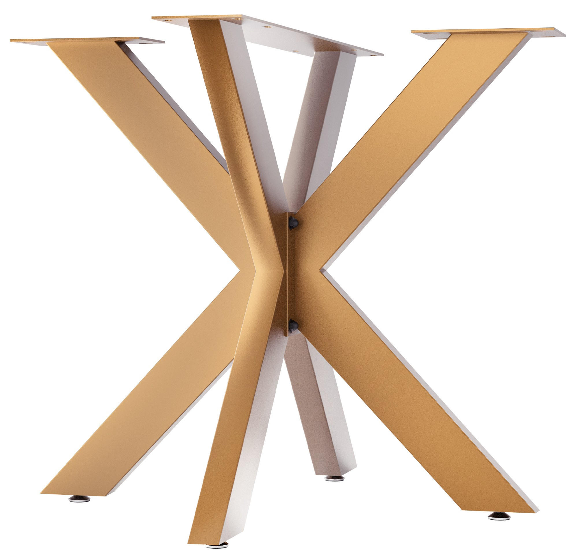 TISCHBEIN eckig 85/85/71 cm Metall gold - Goldfarben, Metall (85/71/85cm) - CLP