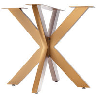 TISCHBEIN eckig 85/85/71 cm Metall gold - Goldfarben, Metall (85/71/85cm) - CLP