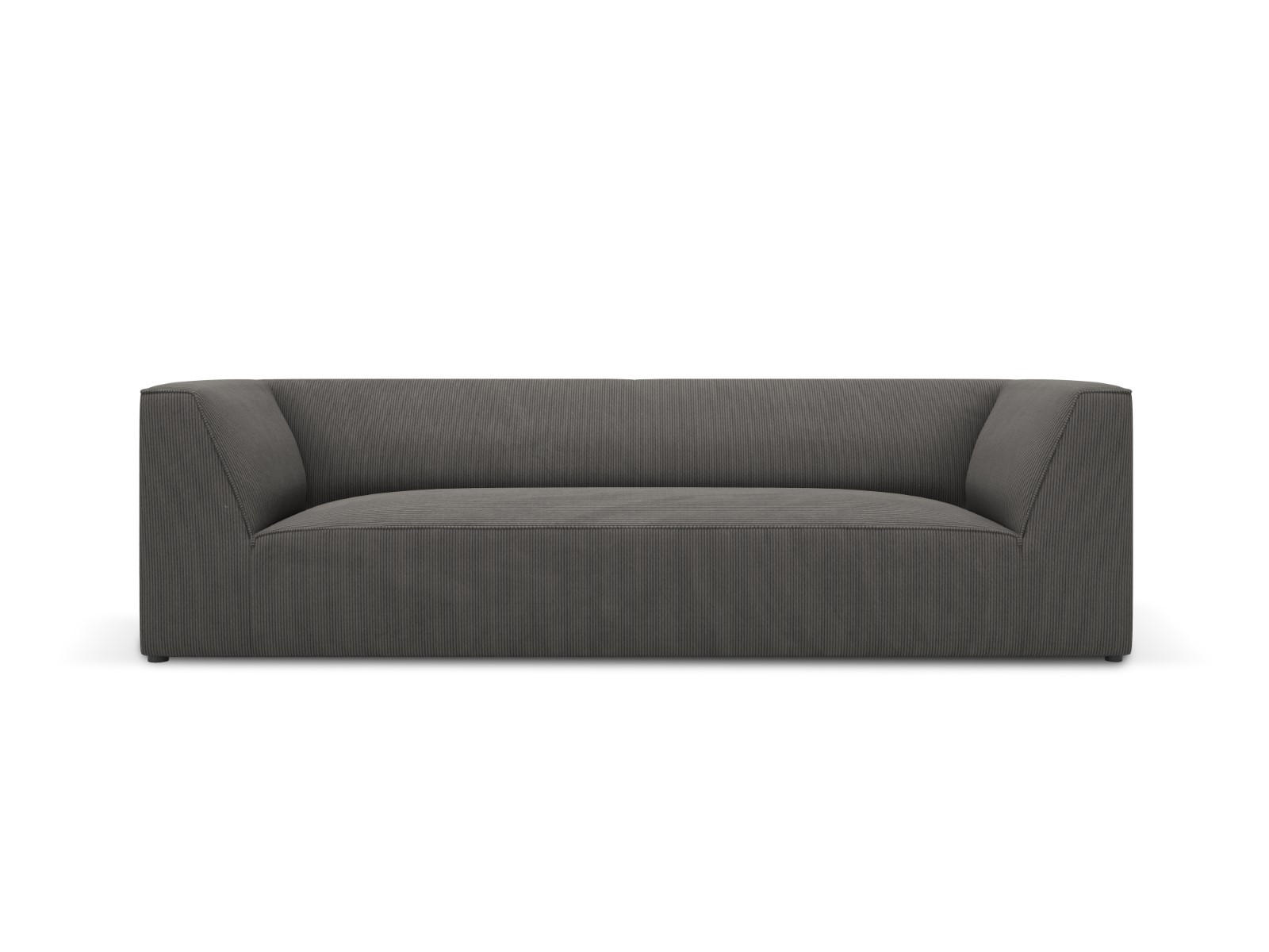 SOFA Ruby aus Cord dunkelgrau 3 Sitzplätze - Dunkelgrau, Textil (93/69/232cm) - Micadoni