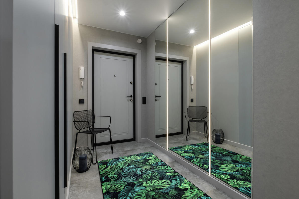 LÄUFER Antirutsch MONSTERA 80/740 cm - Pastellgrün, Textil (80/740cm) - rugsX