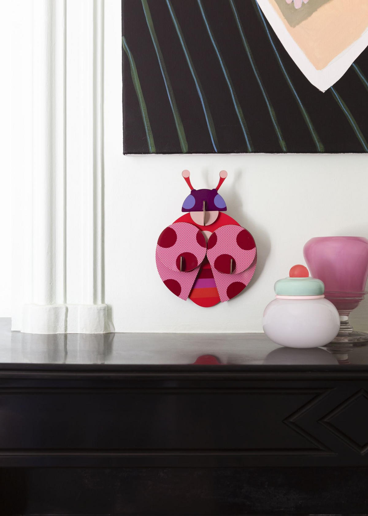 WANDSKULPTUR Bunt 6,5/24,5 cm - Multicolor, Wellpappe (6.5/24.5/18cm) - Studio Roof