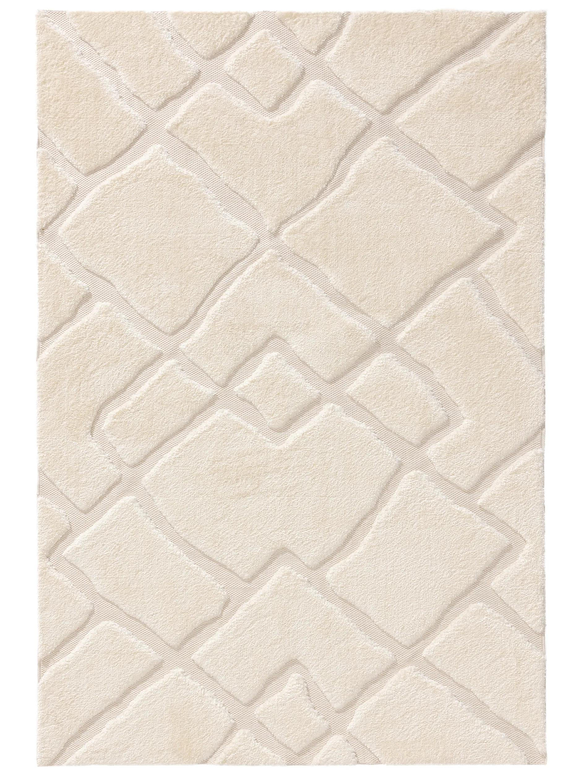 benuta Teppich Creme 140x200 cm