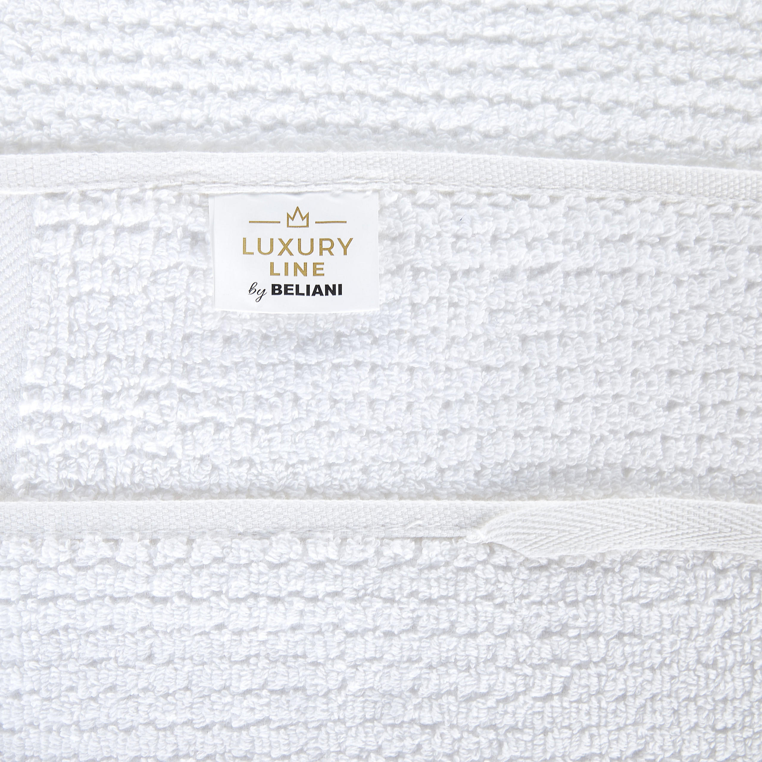 BADEHANDTUCH 2-teilig Weiß Atiu - Weiß, Textil (100/150cm) - Beliani