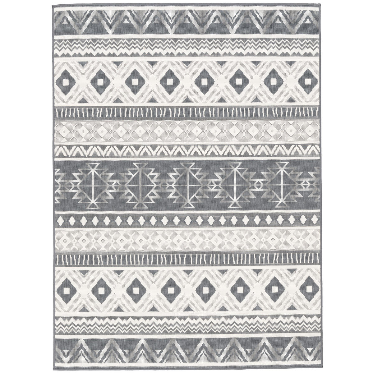 IN- UND OUTDOOR TEPPICH BEIDSEITIG CAPE COD ETHNO - Grau, Textil (120/160cm) - Pergamon