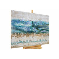 ÖLGEMÄLDE 100/75 cm - Blau/Beige, Holz/Textil (2.47/75cm) - KUNSTLOFT