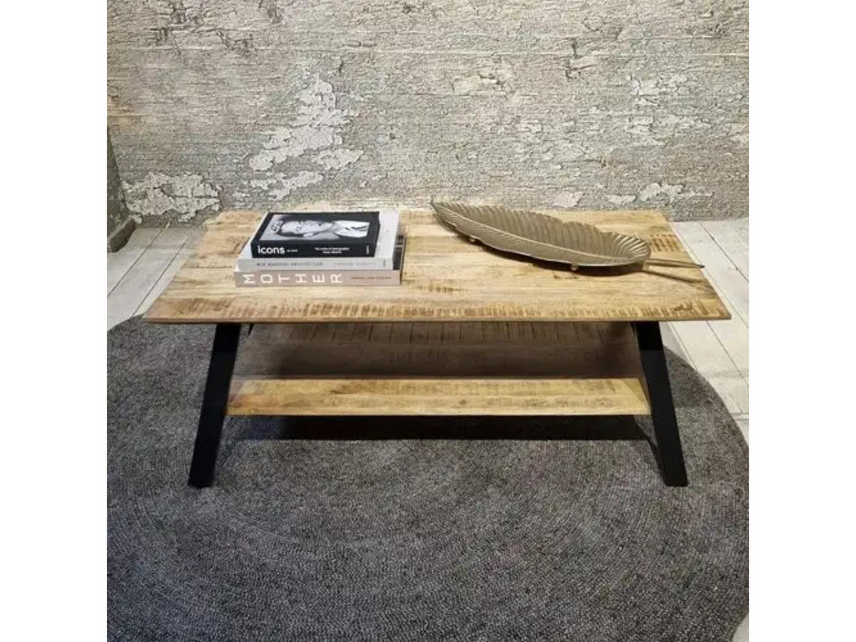 COUCHTISCH Berlin Mangoholz 120 cm / 60 cm Natur - Naturfarben, Holz (60/120/45cm)