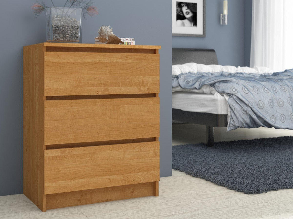 KOMMODE K60, Erle, 60x40x77 cm - Erlefarben, Holz (60/77/40cm) - Milordbikes