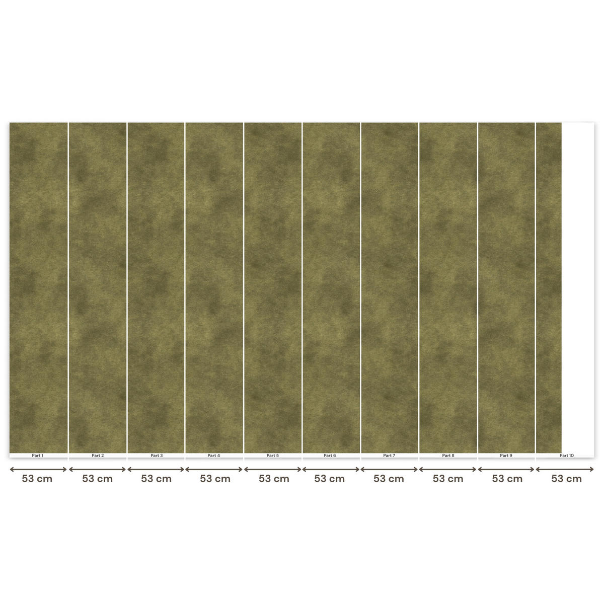 TAPETE - Textur - Abstrakt - Grün - 450x280 cm - Olivgrün, Papier (450/280cm) - OnlyWow