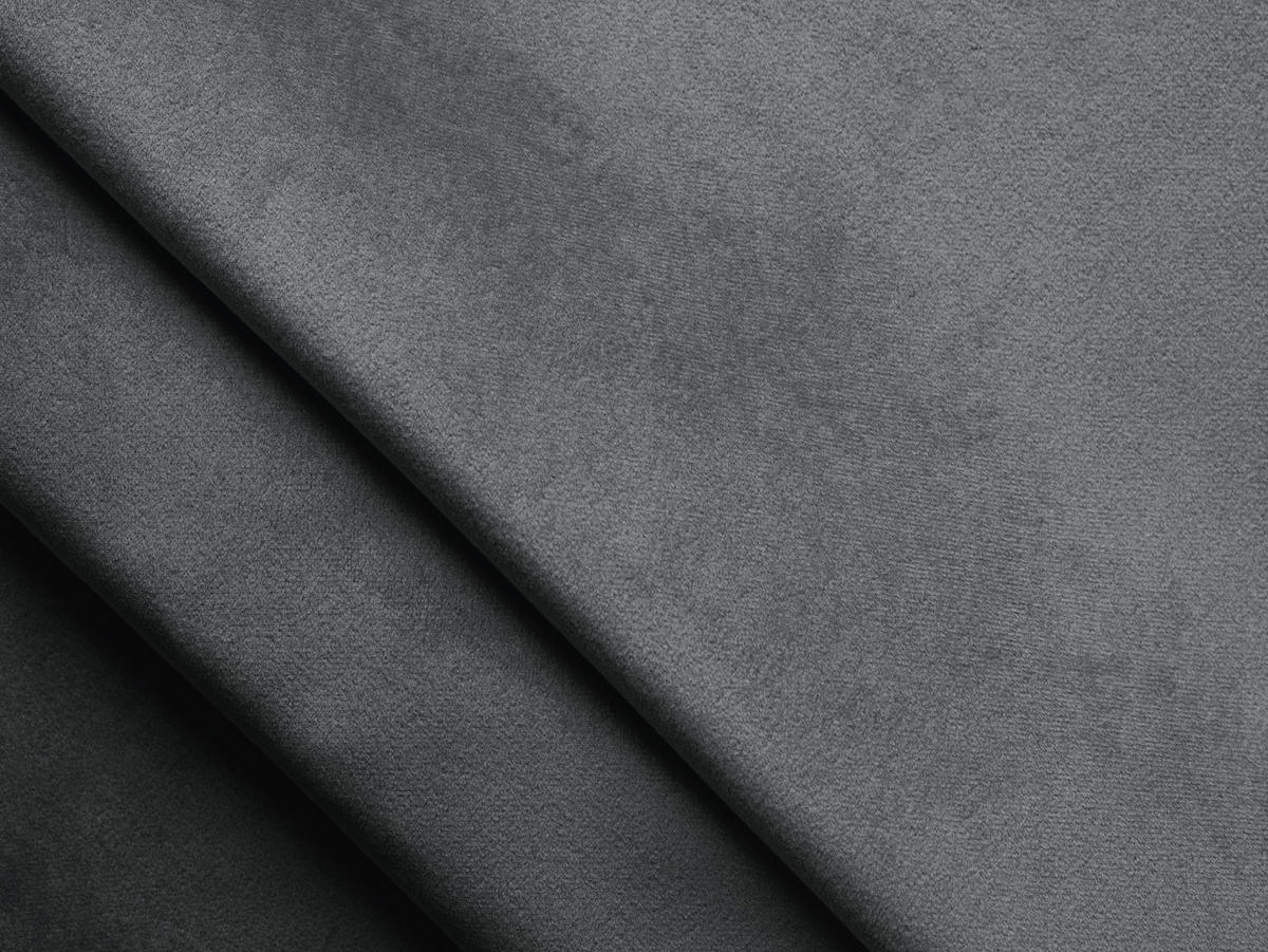 POUF Samt Stoff Grau - Dunkelgrau/Schwarz, Kunststoff/Textil (95/41/95cm) - Makamii