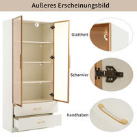 HOCHSCHRANK,BADEZIMMERSCHRANK mit LED Beleuchtung und Schubladen - Naturfarben, Holz (75/170/34cm) - PARAFTA HOME