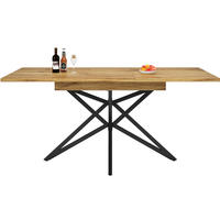 ESSTISCH, MDF mit Metallgestell, ausziehbar 120–160/80/66,1 cm, Walnuss-Optik - Walnussfarben, Holzwerkstoff (120/80/66.1cm) - Redom