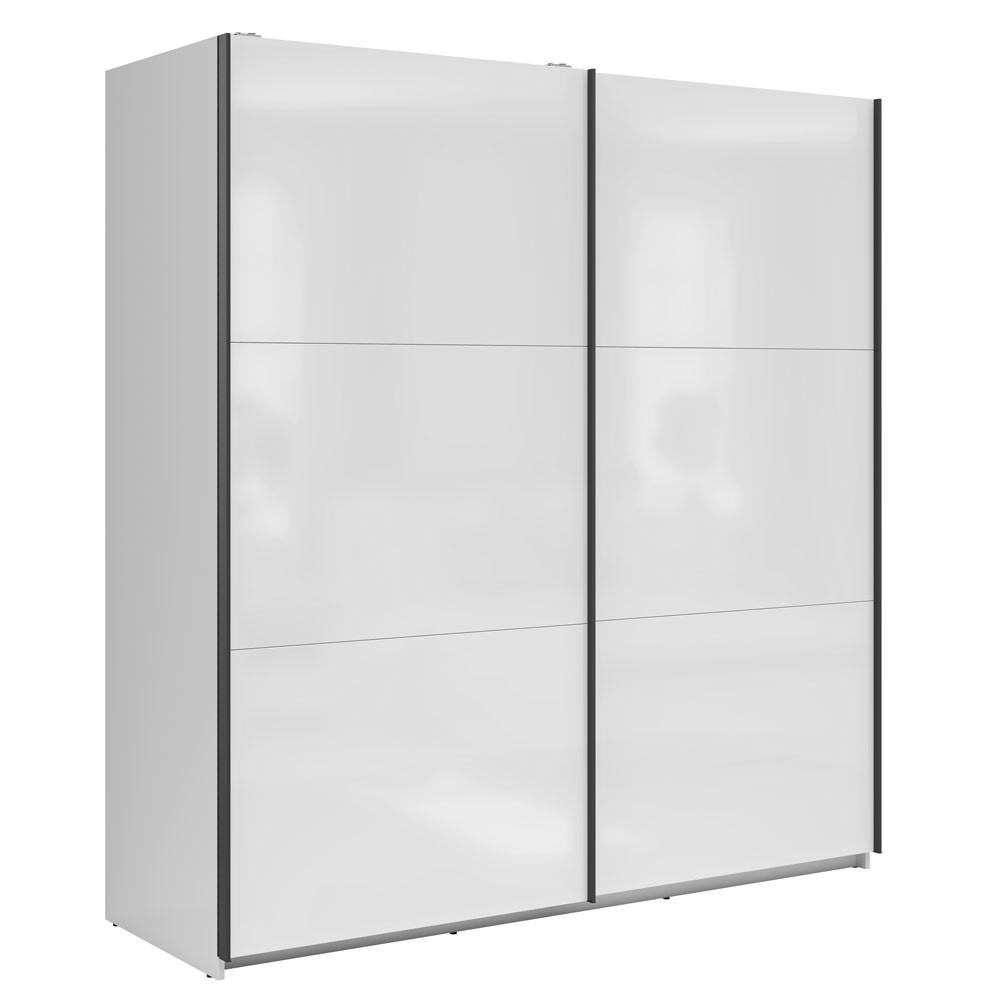 SCHWEBETÜRENSCHRANK Tetrix weiß / weiß Hochglanz 183 / 60 / 195,5cm - Weiß Hochglanz/Weiß, Holzwerkstoff (183/196/60cm) - Feldmann-Wohnen