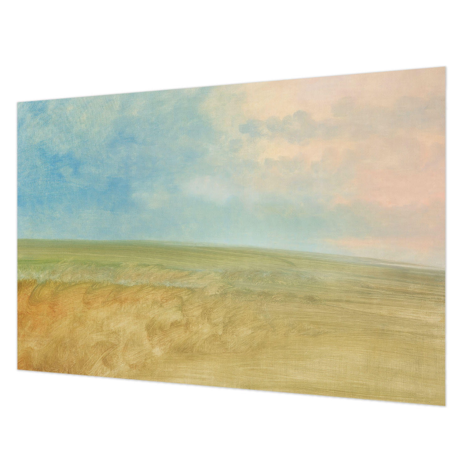 FOTOTAPETE 104x70 cm - Pastellfelder - Blau, Textil (104/70cm) - Wallfluent
