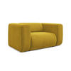 SESSEL Chenille Stoff Gelb - Currygelb/Gelb, Kunststoff/Textil (137/70/89cm) - Makamii