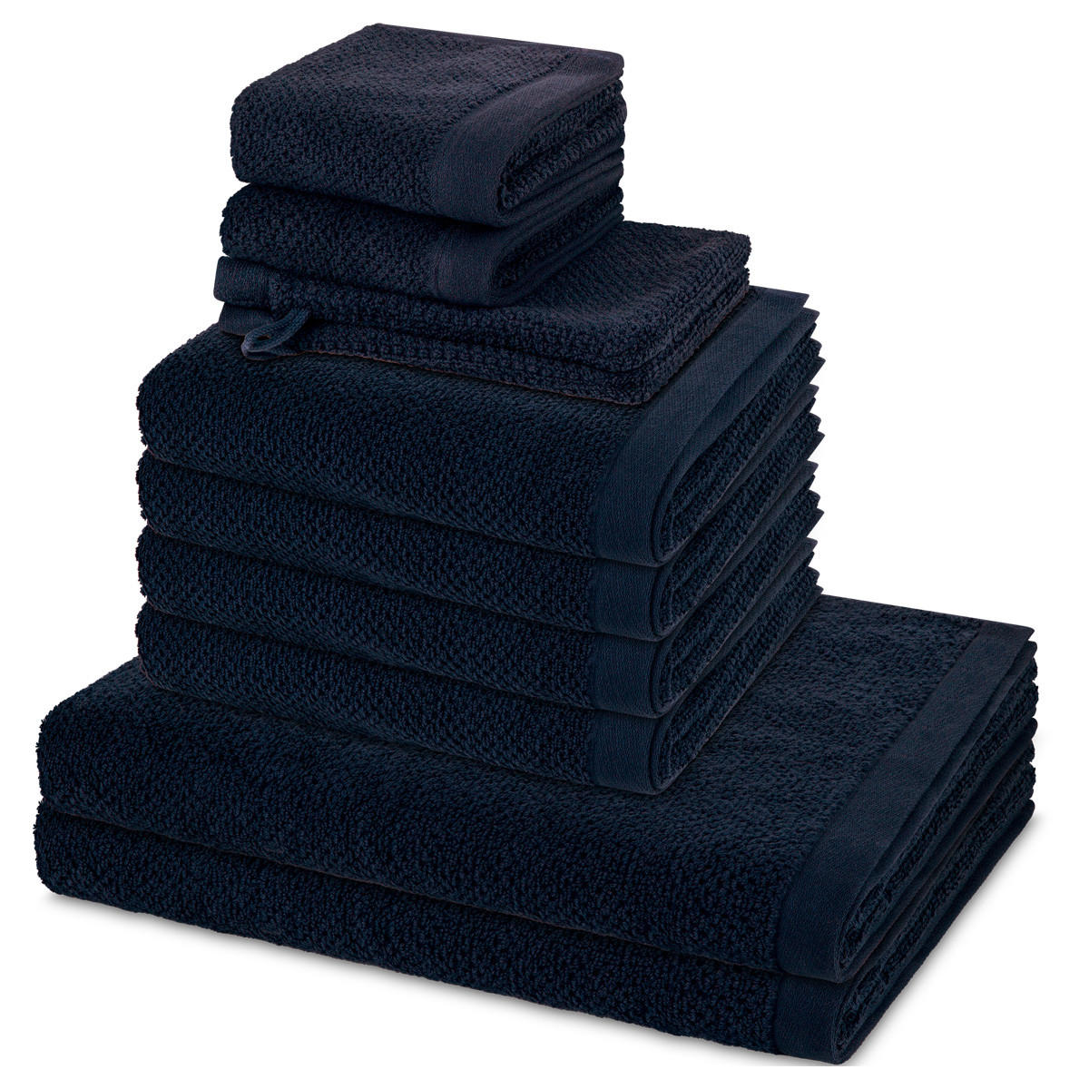 FROTTIERSET Bliss 8-teilig - Dunkelblau, Textil (50/100cm) - MÖVE