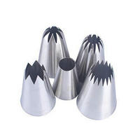 SPRITZTÜLLEN 5-teiliges Set Edelstahl - Silberfarben, Metall (3.5/1/5cm)