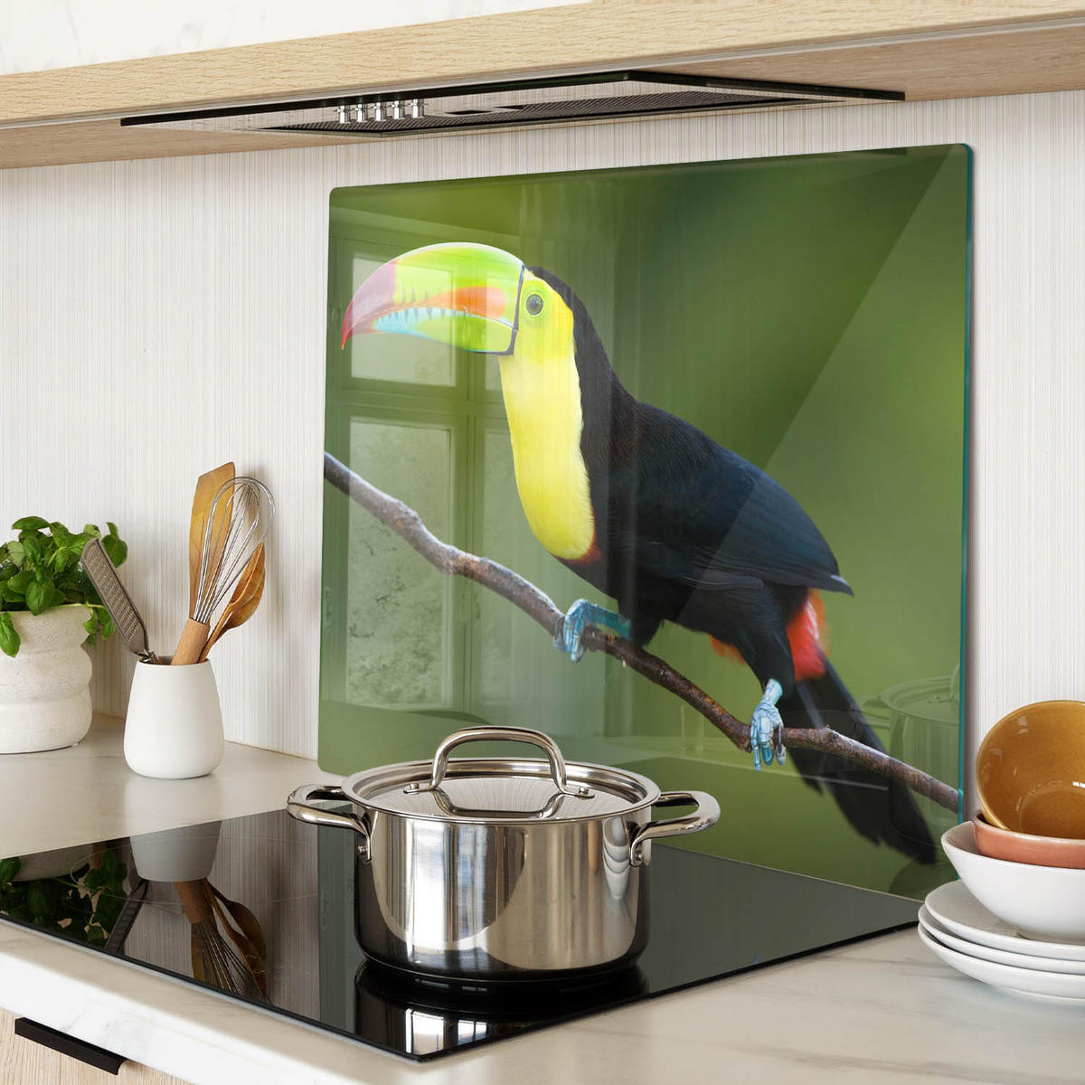 GLASPLATTE 60x52 cm Tukan - Multicolor, Glas (60/0.4/52cm) - TULUP