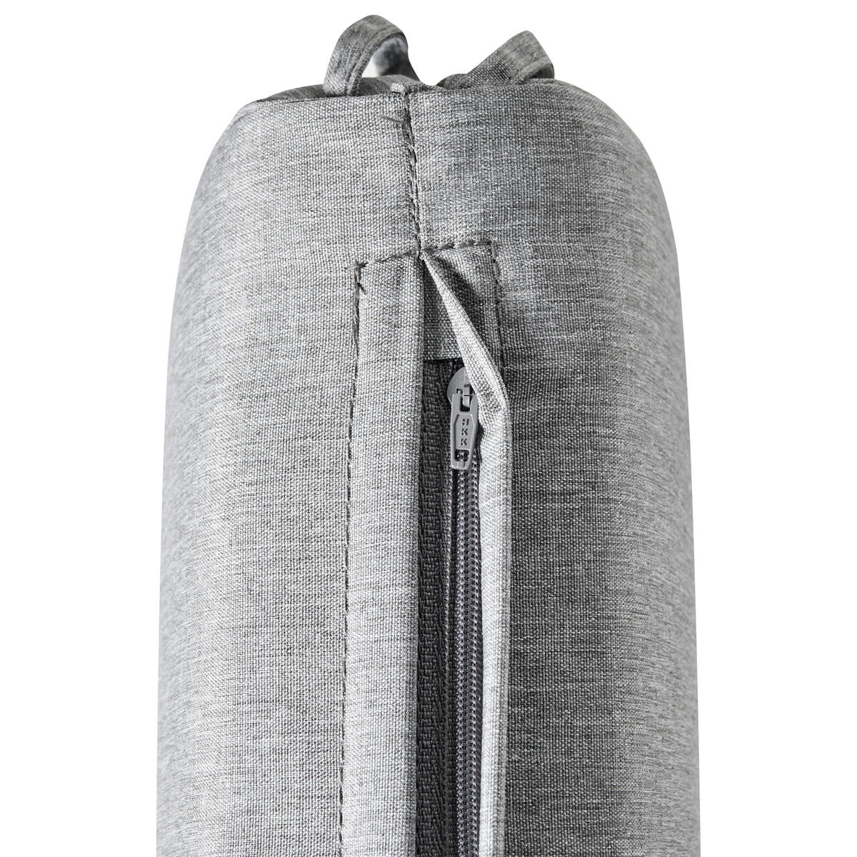 GARTENSTUHL 2er-Set Dunkelbraun/Grau Amantea Premium - Dunkelbraun/Grau, Holz (54/105/69cm) - Beliani