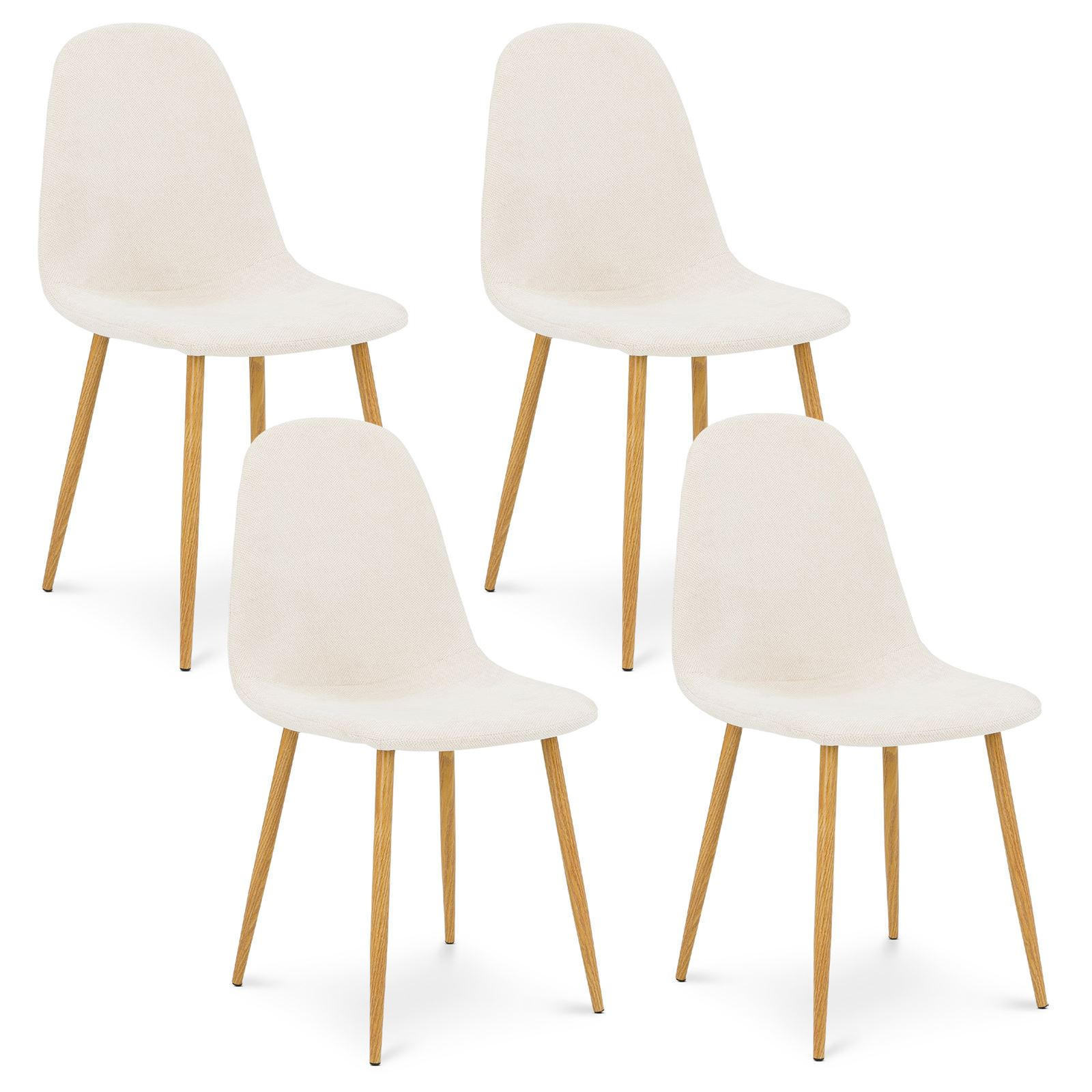 ESSZIMMERSTUHL PUNTA 4er-Set cremeweiß - Creme, Textil (45/86/53cm) - IDIMEX