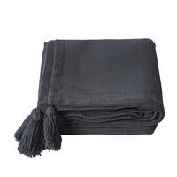 TAGESDECKE Rajput 255/360 cm, 100% Baumwolle - Schwarz, Textil (225/360cm) - Homescapes