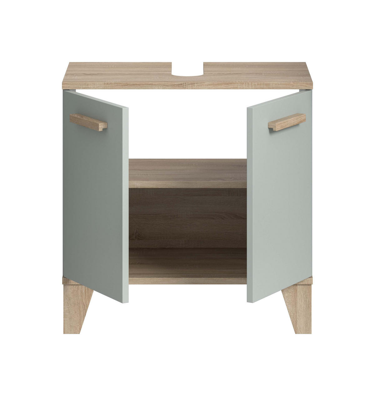 WASCHBECKENUNTERSCHRANK STAR (B/H/T: ca. 60/61/34 cm) in hellgrün/hellgrün - Hellgrün, Holzwerkstoff (60/61/34cm)