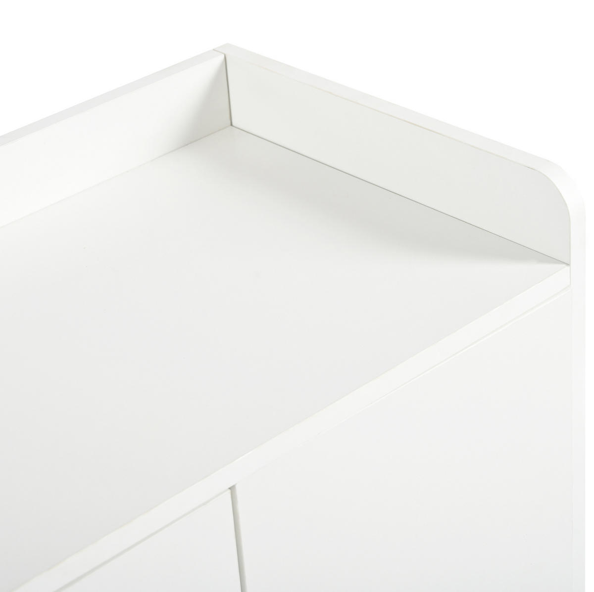 SCHUHSCHRANK 120/35/99 cm in Weiß mit 4 Türen, 1 Schublade und verstellbarem Boden - Weiß, Holzwerkstoff (120/99/35cm) - BEAOK