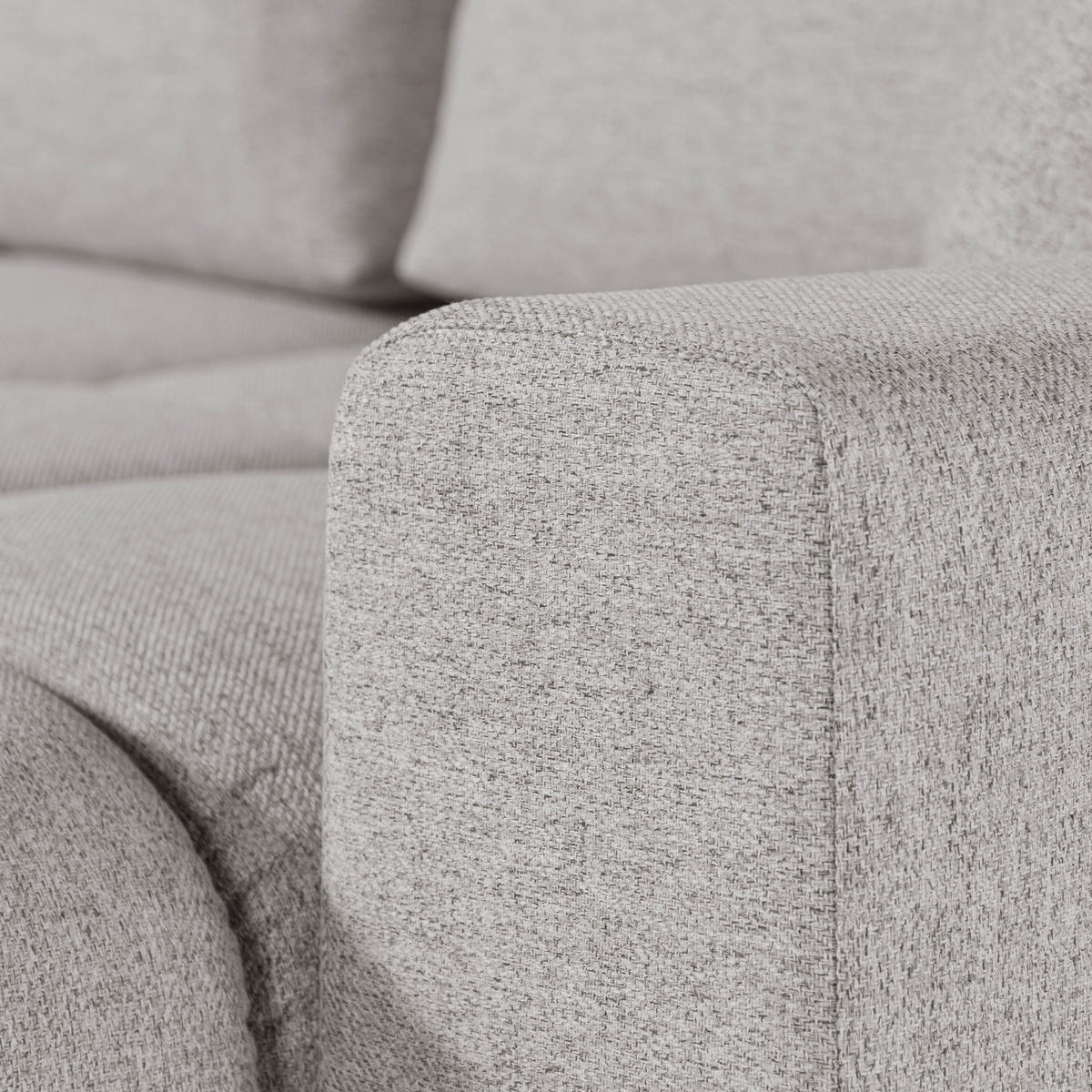 ECKSOFA Webstoff 233x142x84 grau TIMO - Grau, Kunststoff (233/142cm) - Massivmoebel24