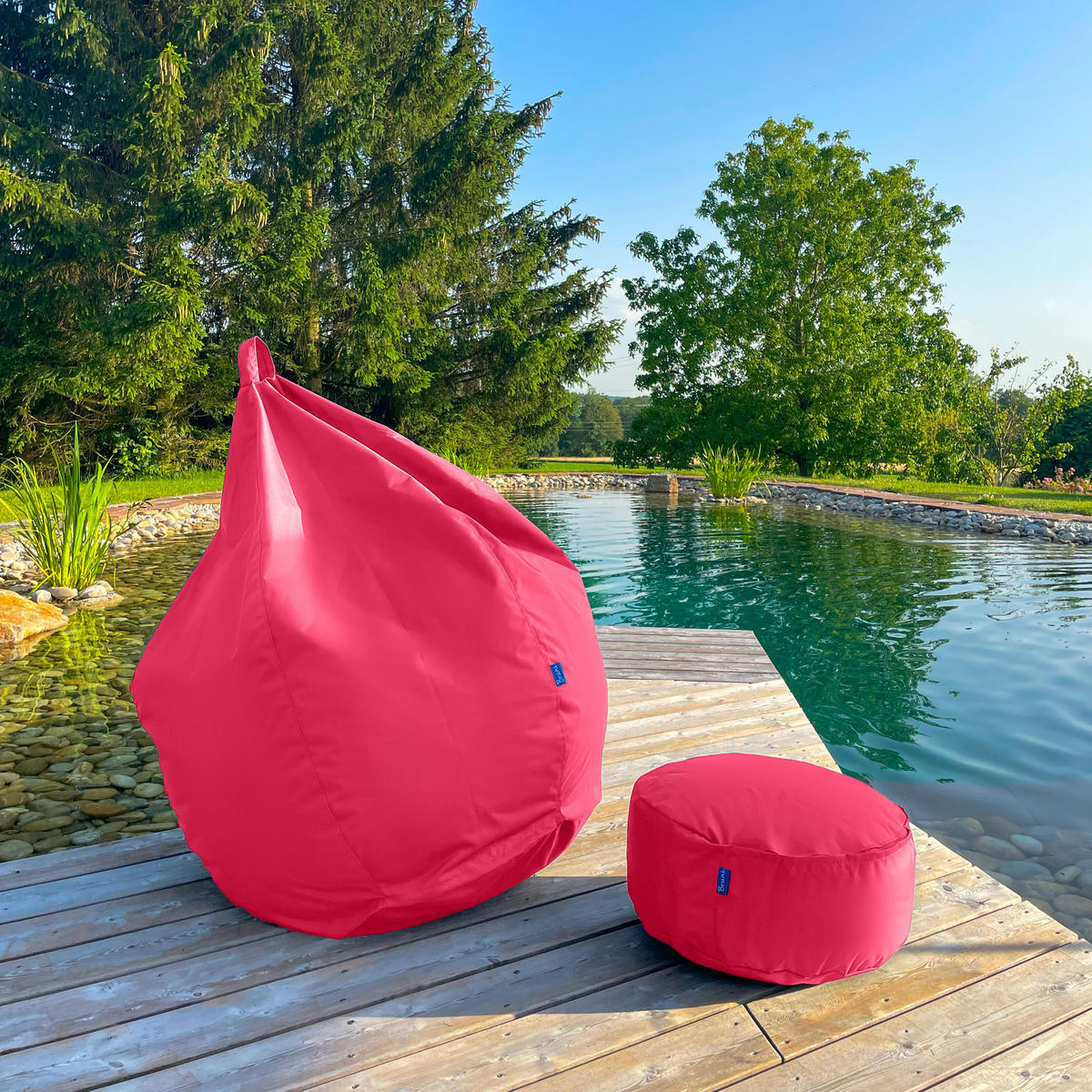POUF M pink - Pink, Textil (500/200/500cm) - Bruni