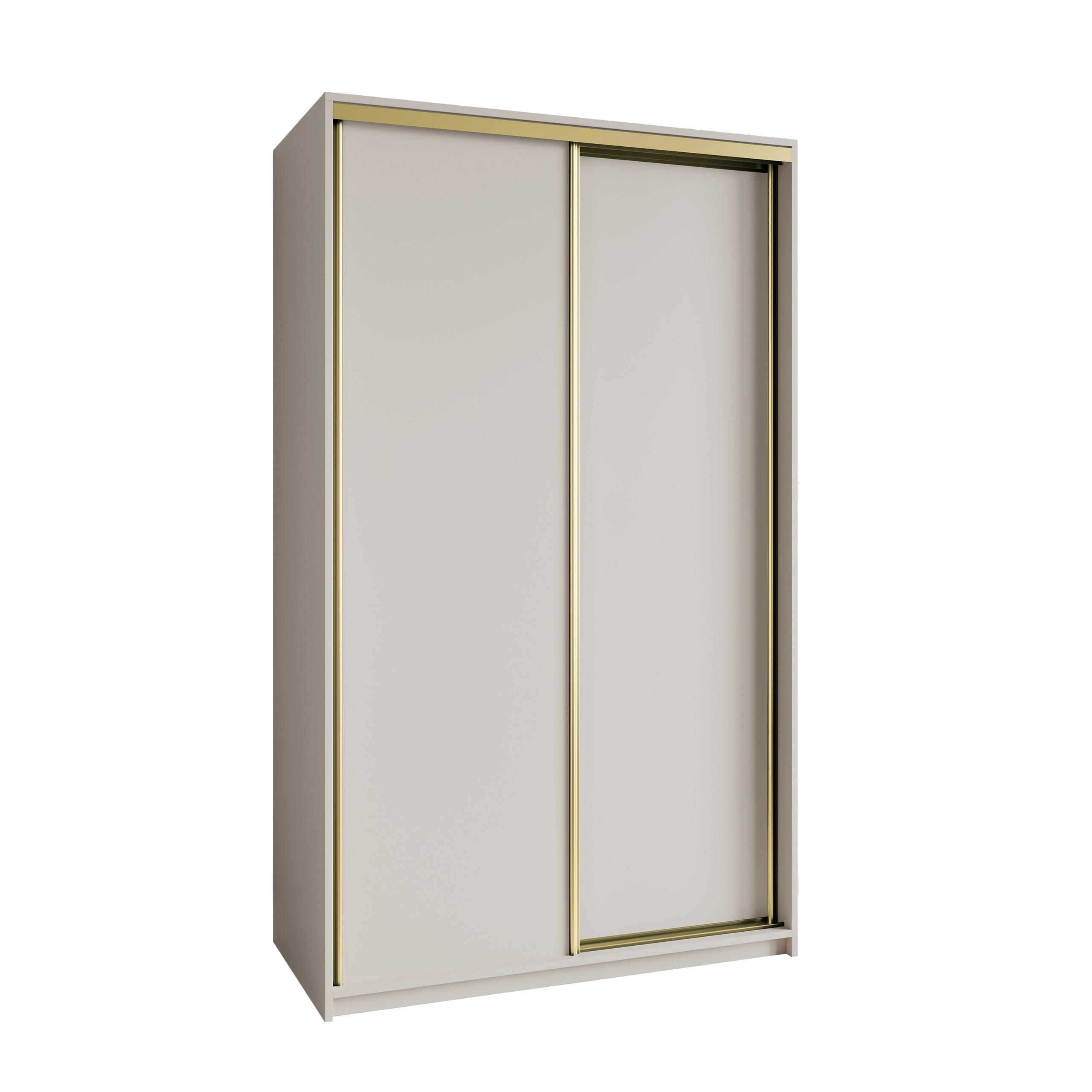 SCHWEBETÜRENSCHRANK NISSE 120/205/60 cm 2-türig Kaschmir - Kaschmir, Holzwerkstoff (120/205/60cm) - MASSENO