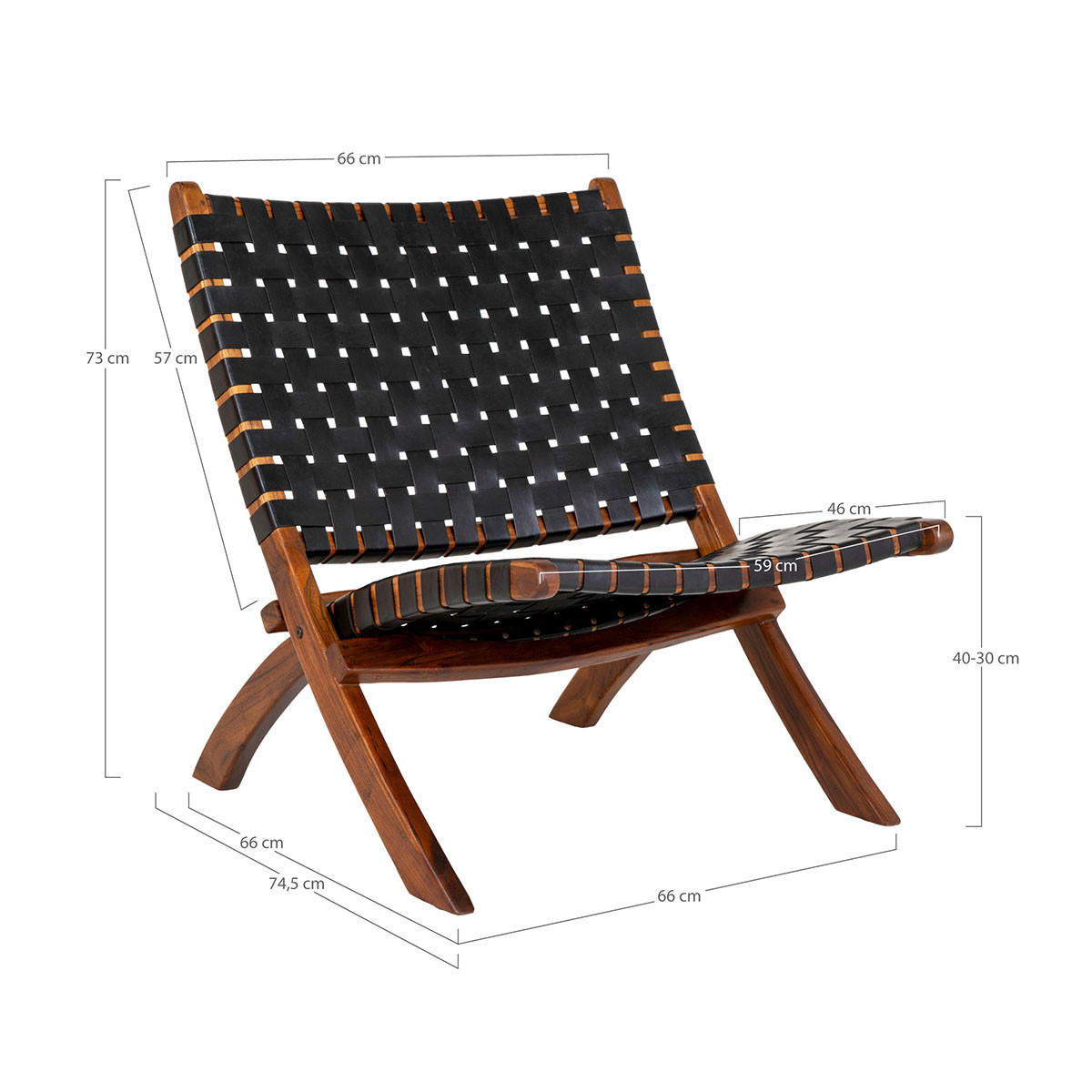 SESSEL schwarz - Schwarz, Holzwerkstoff (66/73/74cm) - ebuy24