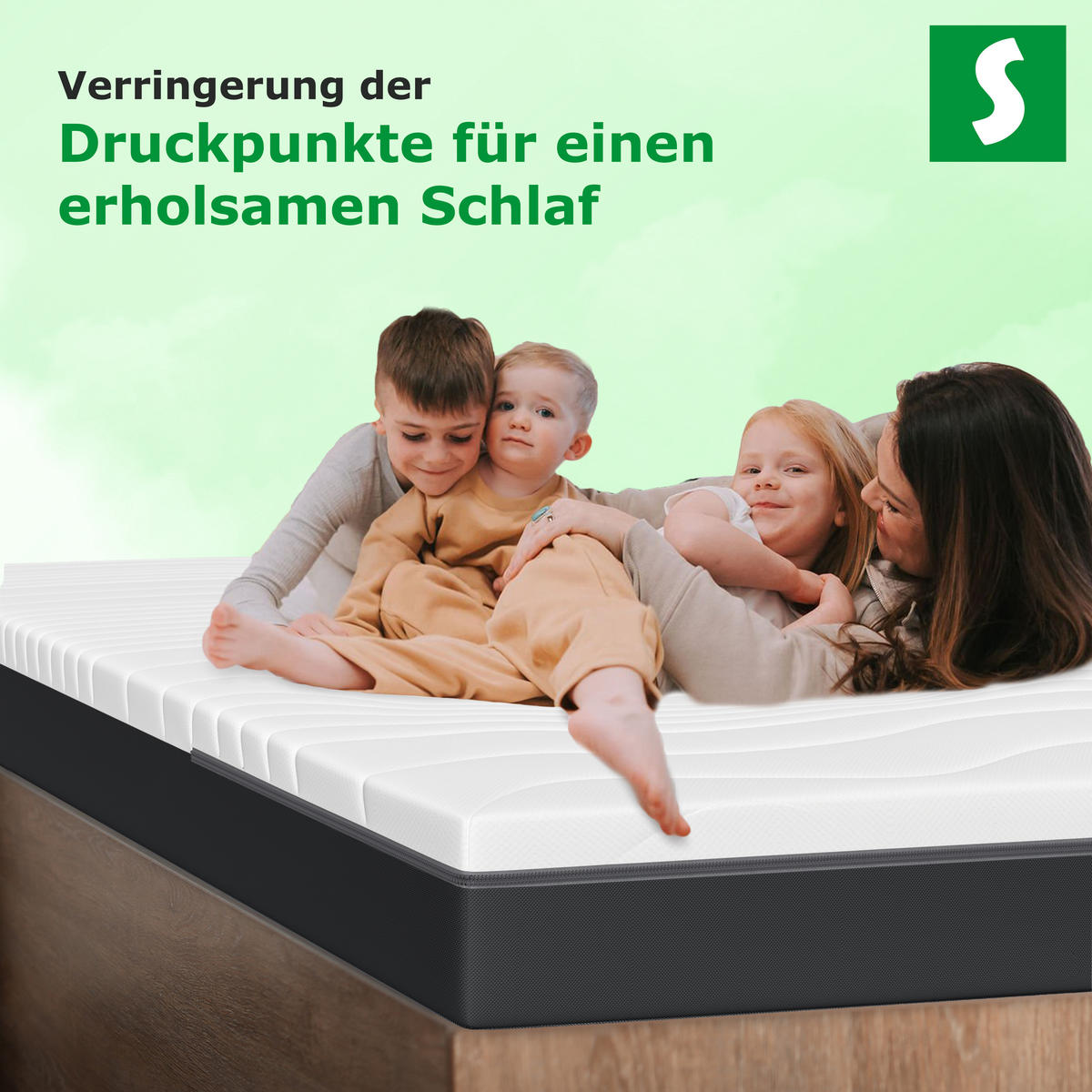 MITTELFEST Komfortable Kaltschaummatratze Öeko-Tex Zertifiziert 160 x 200 cm - Weiß, Textil (160/200cm) - Schlaftroll