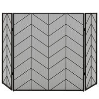 KAMINSCHUTZGITTER - Schwarz, Metall (1.2/85/135cm) - HOMCOM