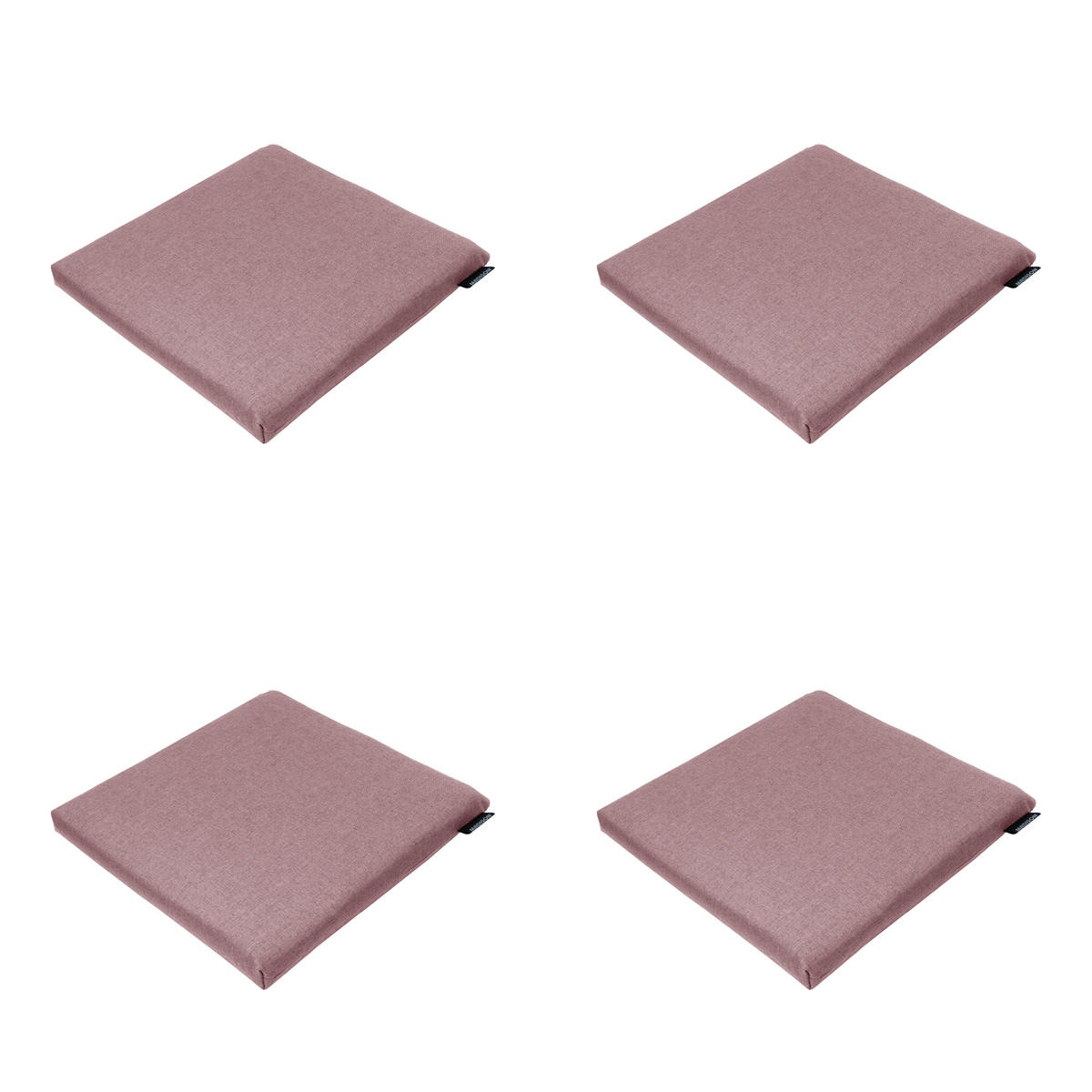 SITZKISSEN Best deal - Rosa - 40/40/4,5 cm - 4er-Set - Pink, Textil (40/4/40cm) - Madison