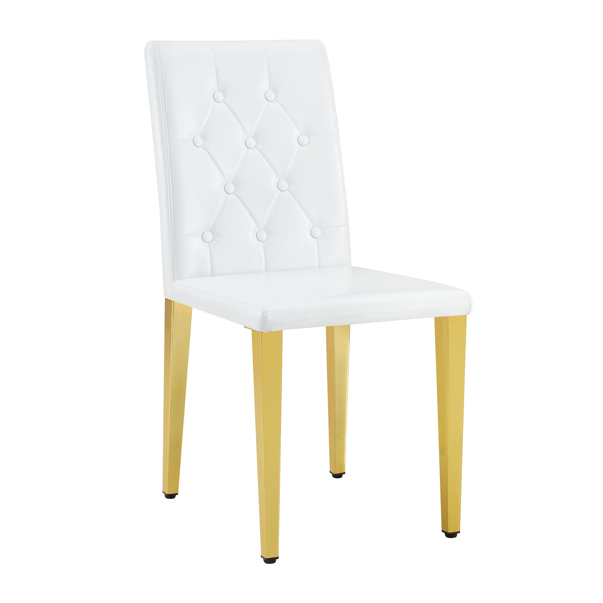 STUHL-SET DE-36649 4 Stück mit PU-Bezug und Metallbeinen Gold - Goldfarben, Metall (46/89/42cm) - ComfortXL