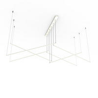 LED-HÄNGELEUCHTE - Weiß Hochglanz, Metall (200/100/120cm) - Lumicom