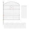 5XTEICHZAUN - Braun, Metall (365/78cm) - Relaxdays