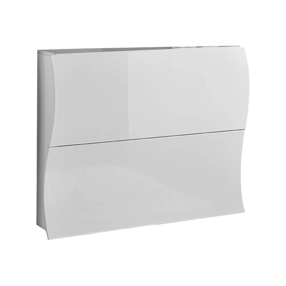 SCHUHSCHRANK Glänzendes Weiß 27/101/82 cm - Weiß, Holzwerkstoff (101/82/27cm) - DMORA