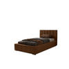 POLSTERBETT Nero 100x200 cm, Einzelbett mit Bettkasten und Lattenrost aus Holz, Velourstoff: Dunkelbraun - Dunkelbraun, Holz/Kunststoff (100/200cm) - Marpur