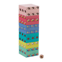 WACKELTURM - Multicolor, Holz (7.5/7.5cm) - Relaxdays