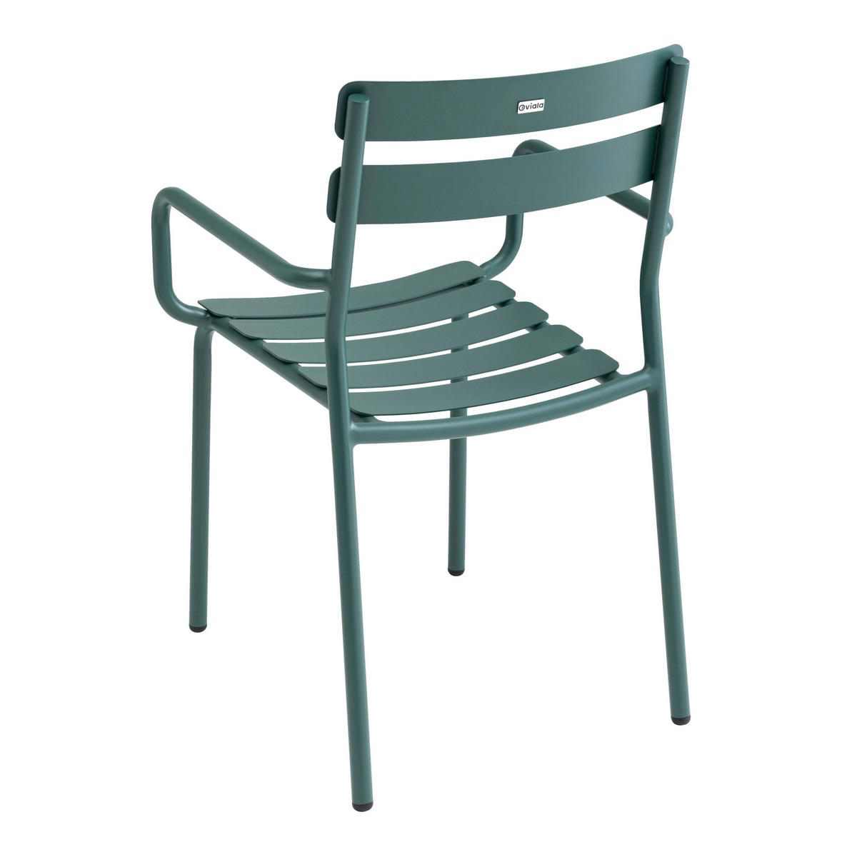 GARTENTISCH quadratisch und 4 Sessel, Dunkelgrünen - Grün, Metall - Oviala