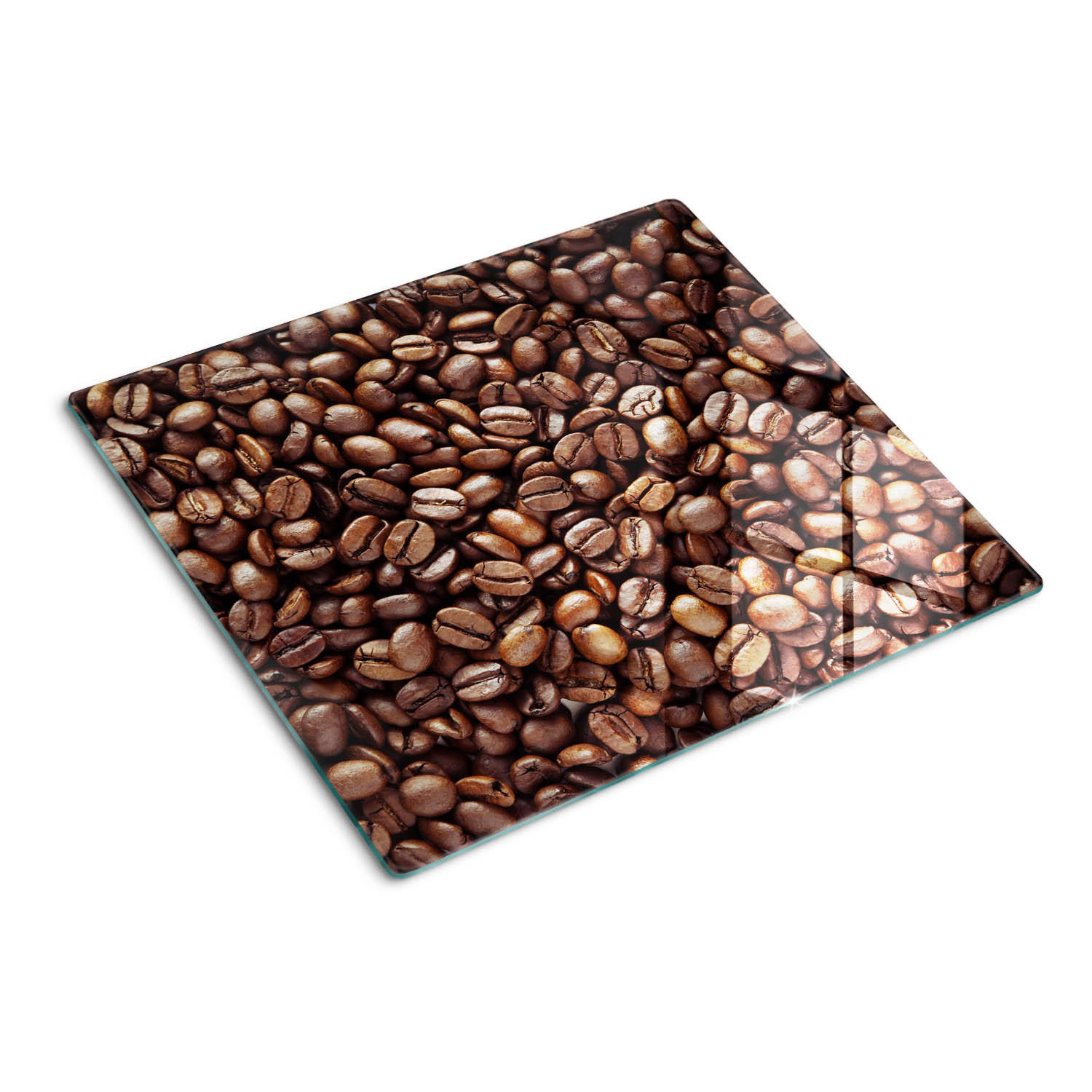 GLASPLATTE 60x52 cm Kaffeebohnen - Braun, Glas (60/0.4/52cm) - TULUP