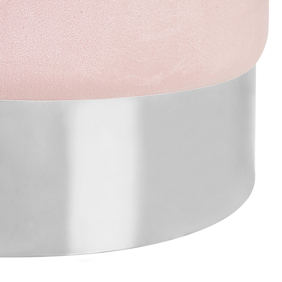 POUF Brigitte 36/36/44 cm - Pink, Textil (36/44/36cm) - Beliani