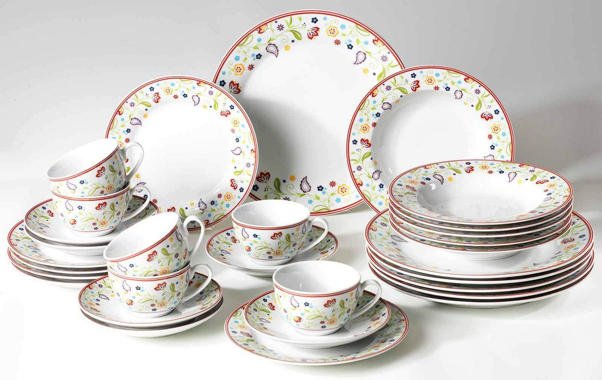 KAFFEE SERVICE Shanti Doppio bunt 12-tlg. - Multicolor, Keramik (2/2/2cm) - Ritzenhoff Breker