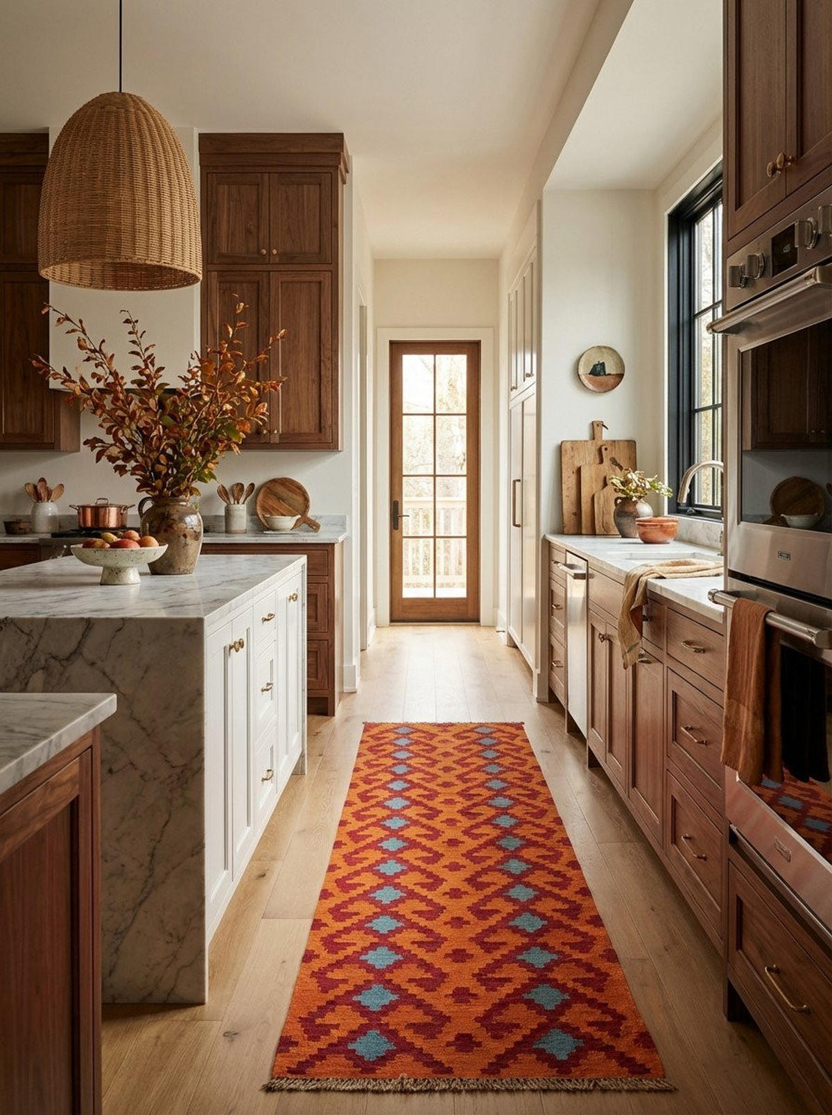 HANDWEBTEPPICH Kelim Gashgai Orange 245/60 cm Schurwolle - Orange, Textil (60/245cm) - Looma